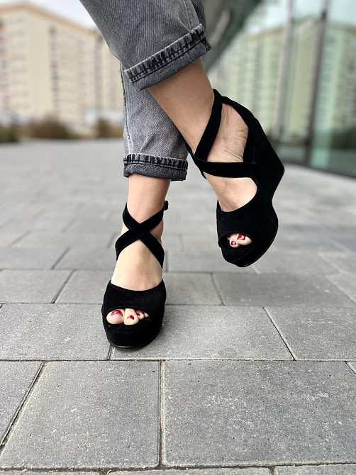 Nivelle Босоніжки жіночі NIVELLE 1815/C-818 чорні (літо, замша натуральна) (3742) 38р.39р. Коломия - фото 8