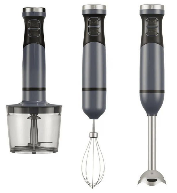 Блендер Kyvol HB080 ручний/ 600Вт/ 2 швидк./чаша для змішування/ мультиподрібнювач/ чорний Вінниця - фото 3