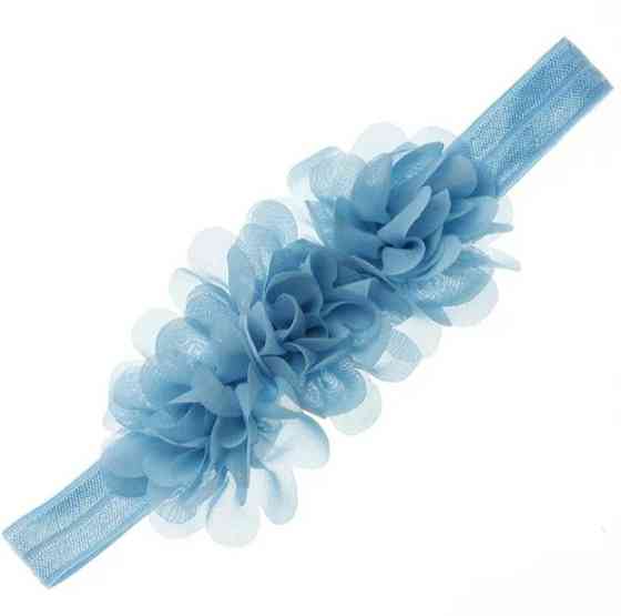 Детская повязка на голову для девочки 38-54 см голубой Киев