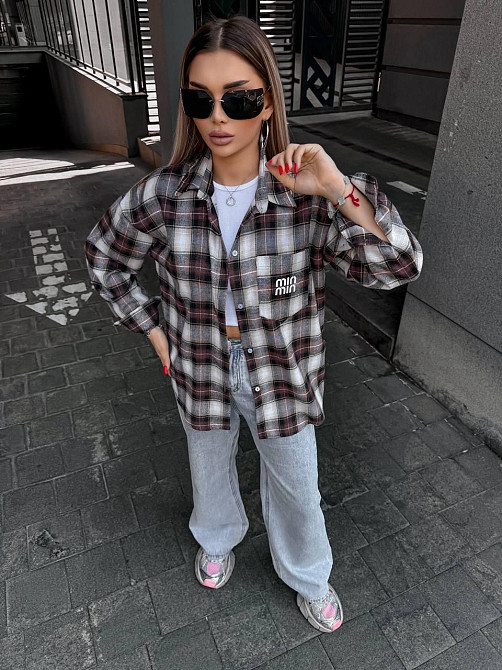 Женская рубашка в клетку (с накатом) Одесса - изображение 4