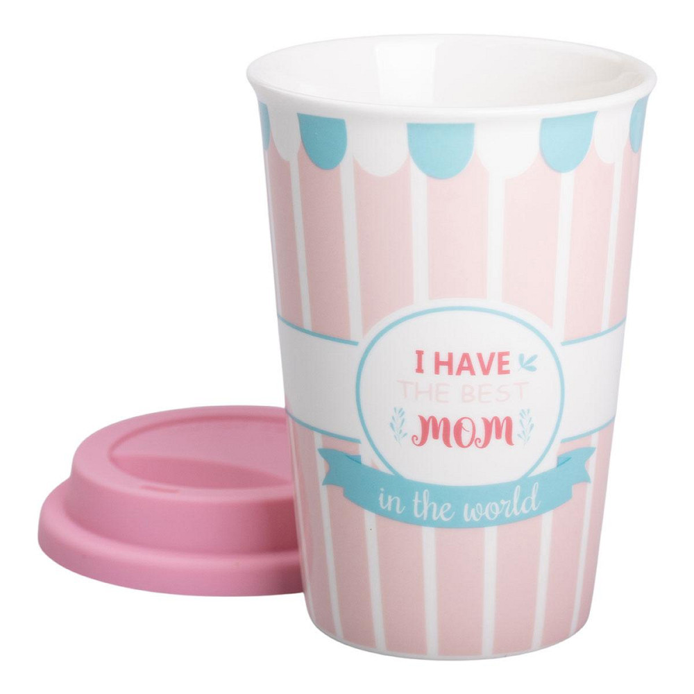 Стакан фарфоровый 420 мл с силиконовой крышкой I have the best mom RX-N240288HM Киев - изображение 2
