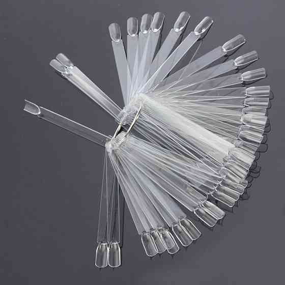 Палітра-віяло для лаку, на кільці на 50 зразків.12.3см." М'який квадрат" Київ