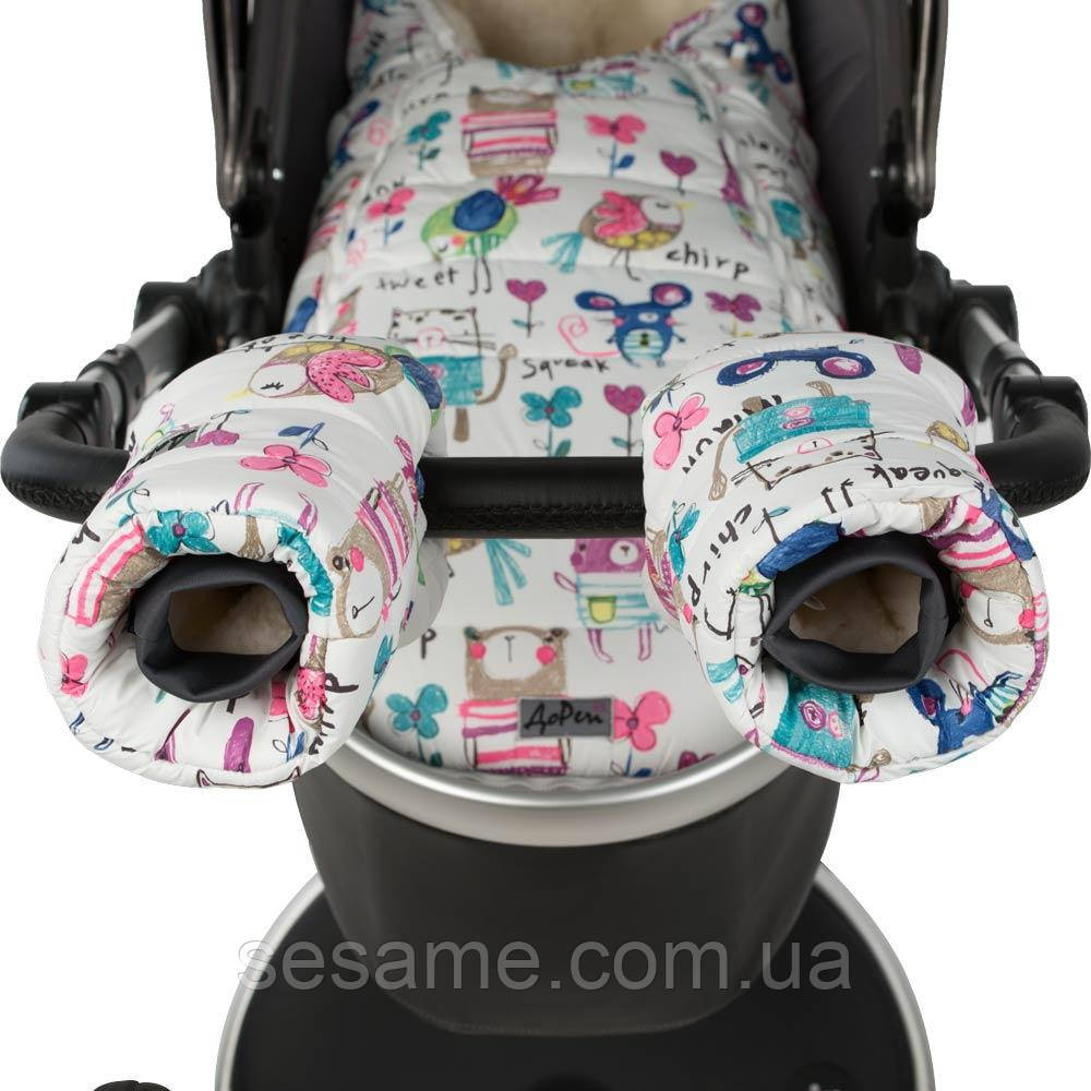 Муфта на натуральній овчині Малюнки на Білому тлі Харків - фото 3