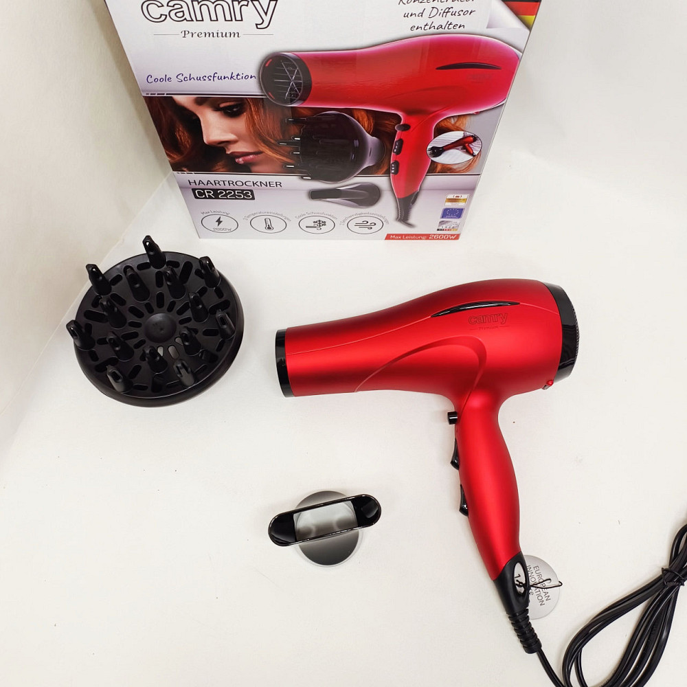 Фен с режимом регулировки температуры Camry, Фен без вреда для волос для разных типов волос MH-36 Львов - изображение 7