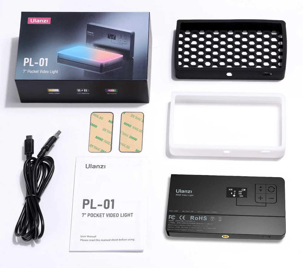 Відеосвітло 7" RGB 2500-9000К 10Вт 4000mA Ulanzi LT-002 Київ - фото 3