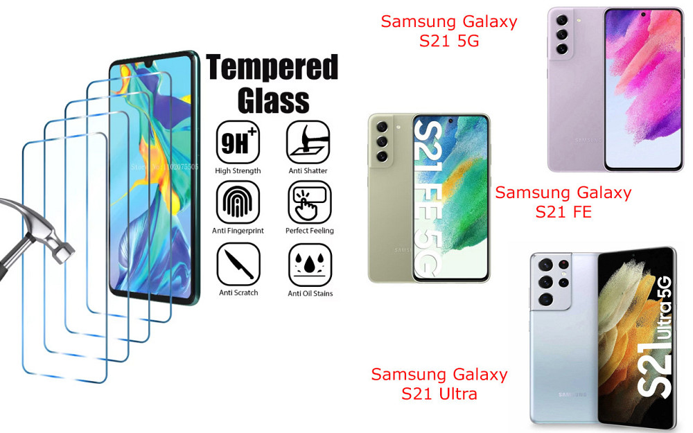 Защитное стекло ArmorGlass для Samsung Galaxy S21 5G, S21 FE, S21 Ultra – устойчивое к царапинам и ударам Киев - изображение 1