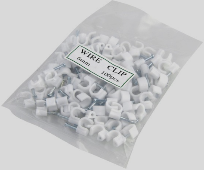 Кліпси 6мм (білі, 100 штук) Вінниця - фото 1