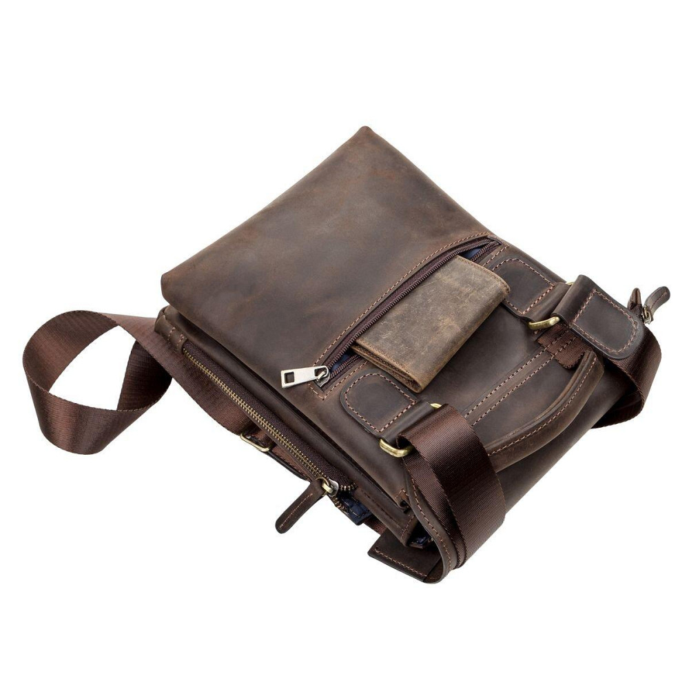 Сумка мужская кожаная Коричневая (SHVIGEL) Киев - изображение 11