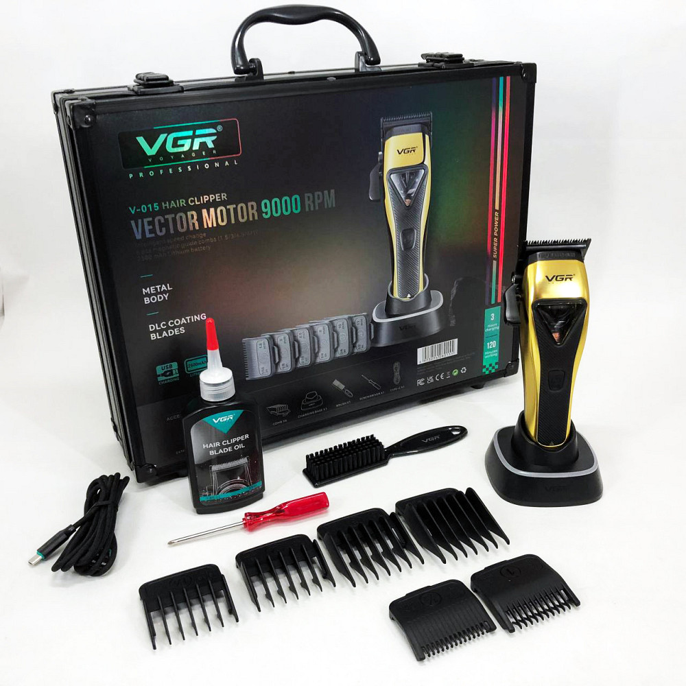Подстригательная машинка VGR V-015, Профессиональная машинка для стрижки волос и бороды JC-54 Львов - изображение 4