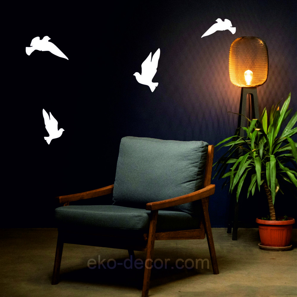 Декоративное настенное Панно «Птичка» Декор на стену(цена за 1шт) 20*18 см, Белый Киев - изображение 7
