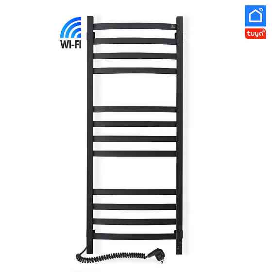 Сушарка для рушників електрична Navin Avalon 480х1200 Sensor з Wi-Fi ліва, чорний муар Київ