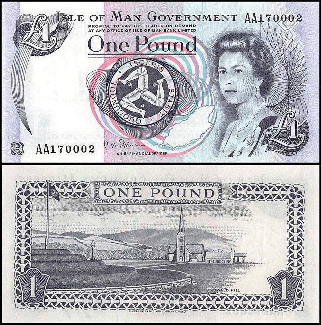 Острів Мен / Isle of Man 1 Pound 1983 Pick 40d DIAMOND Полтава - фото 1