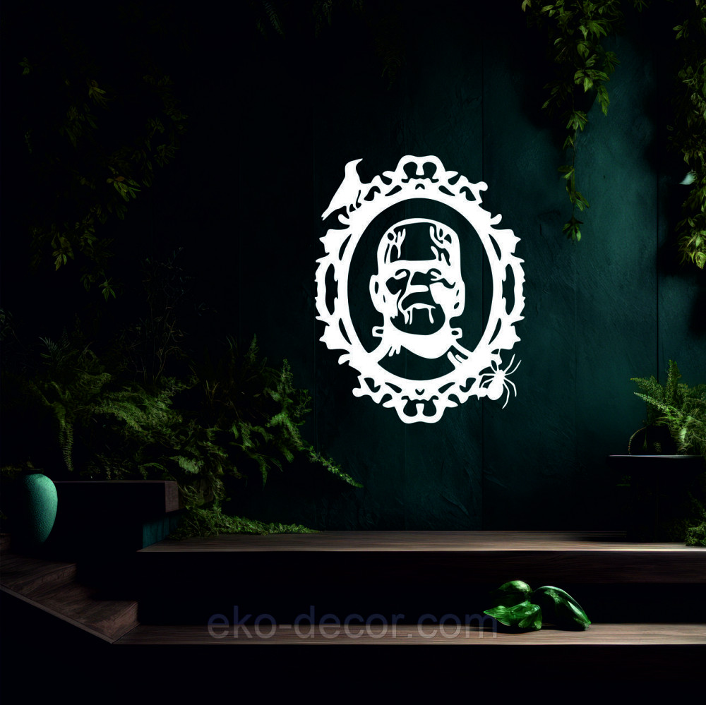 Декоративное настенное Панно «Франкенштейн», Декор на стену 90*70 см, Белый Киев - изображение 3