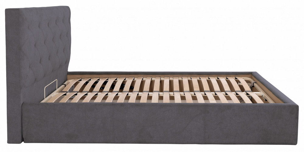 Ліжко Bristol VIP 120 х 190 см Місті Dark Grey З додатковою металевою цільнозварною рамою Темно-сірий Київ - фото 7