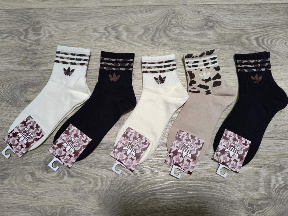 Жіночі шкарпетки середньої висоти з бавовни в наборі (5 штук) Adidas W5 розмір 36-41 Київ - фото 9