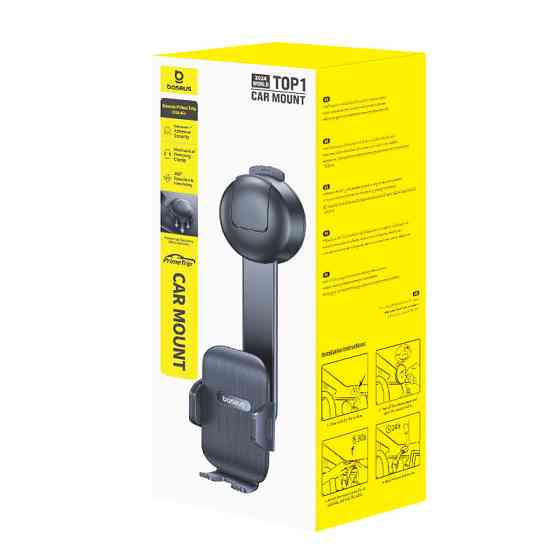 Автомобильный держатель для телефона Baseus PrimeTrip C03 Air Clamping Car Mount (Suction Cup Version, Cosmic Black) Одесса