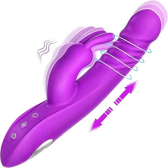 Вибратор Thrusting rabbit что толкает для клитора и точки G для женщин - перезаряжаемый вибратор для Днепр