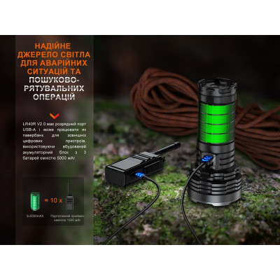 Ліхтар Fenix LR40R V2.0 (LR40RV20) Вінниця - фото 6