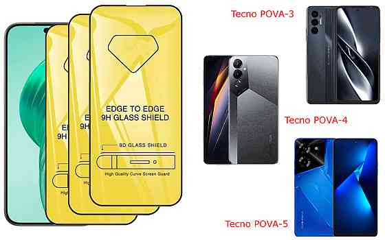 Защитное стекло DefenzoGlass для Tecno POVA-3, POVA-4, POVA-5 – двойная прочность Киев
