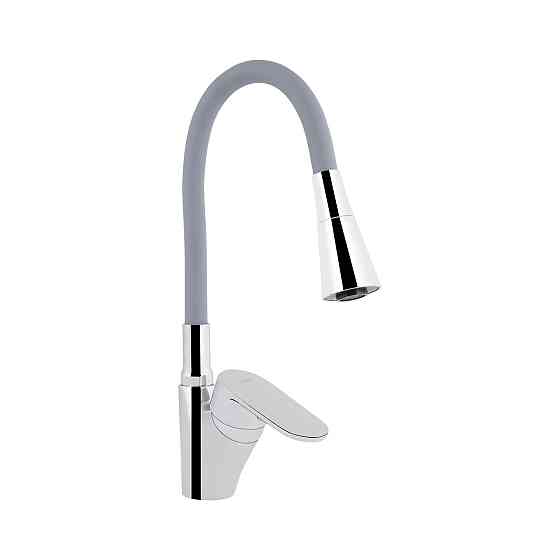 Смеситель для кухни Lidz Tani 007F3 с гибким изливом (k40) LDTAN007F3GCR31869 Chrome/Grey Киев