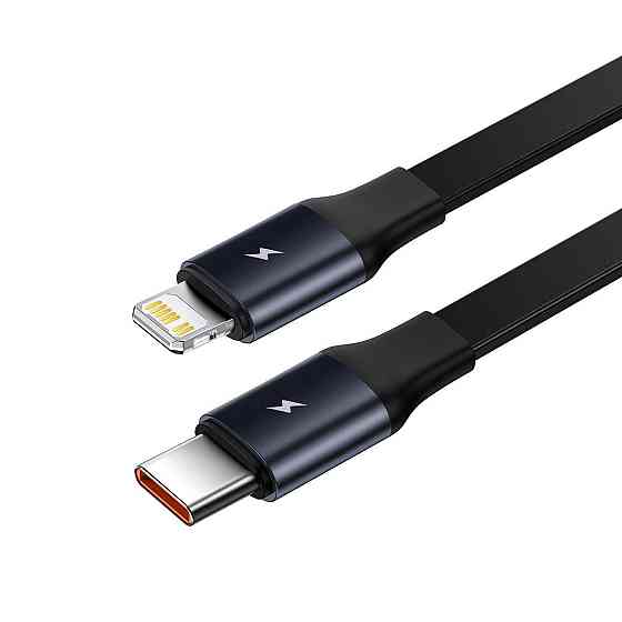 Адаптер в прикуриватель 30Вт с коротким кабелем Lightning Type-C Baseus Enjoyment CGTX000001 Киев