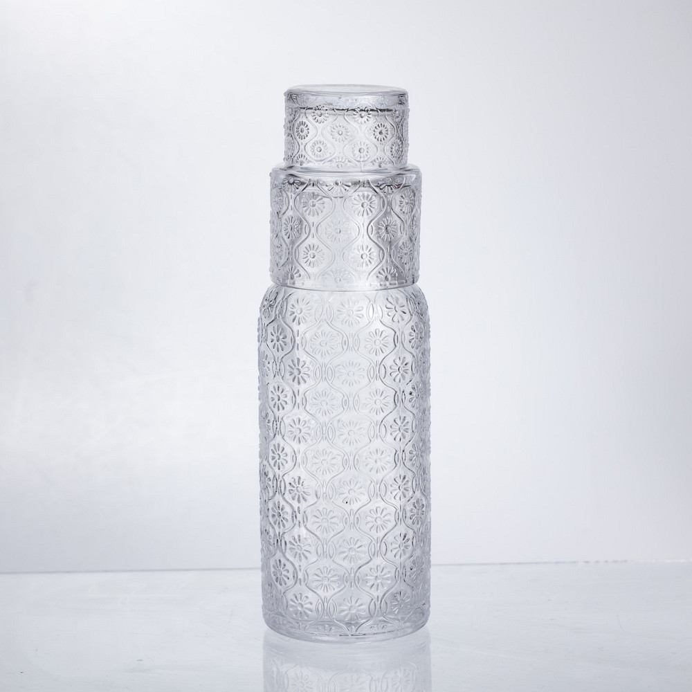 Глечик 700 мл зі склянкою 1 (шт) для напоїв Прозорий HP-19-L2 Коломия - фото 1