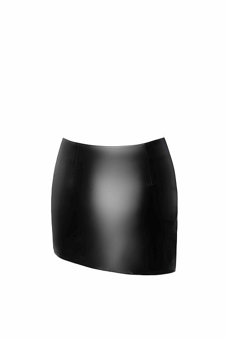 Спідниця Noir Handmade F305 Legacy, M, black, міні, під латекс, асиметричний крій Sex Aura Київ - фото 5