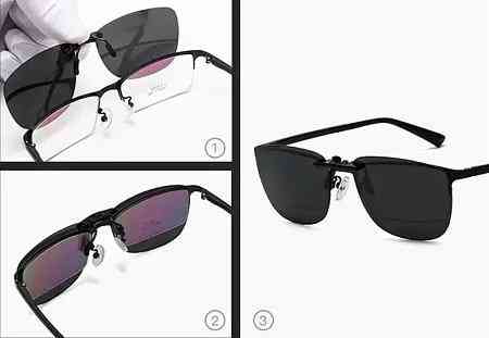 Сонцезахисні окуляри-кліпси чорні Луцк