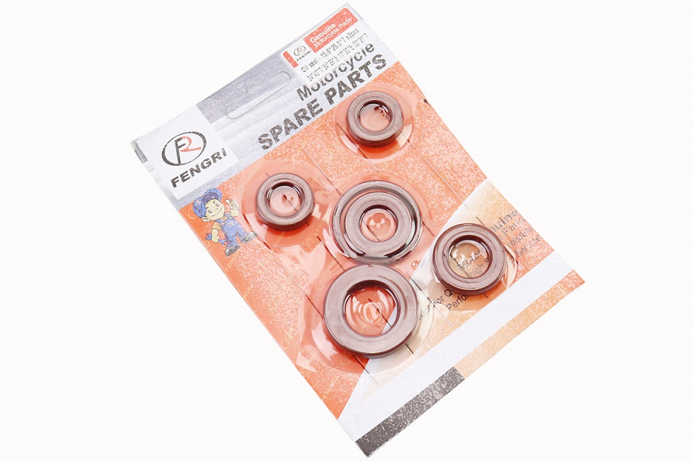 Сальники к-кт 6шт (15,6x25,5x7-2шт; 17x30x7; 20x31x7; 24x40x7; 33x39x4) двигуна, Honda DIO, коричневі, чорні, від 5шт -10% Киев - изображение 2