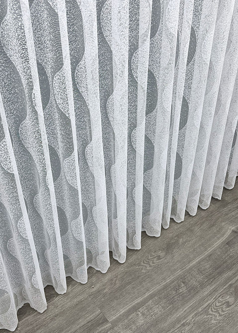 Тюль VR-Textil 1991т Жакард Білий 400х270 см (42-1015) Київ - фото 8