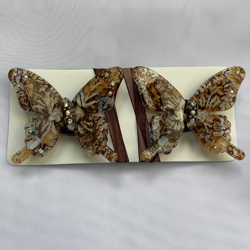 Магниты для штор и гардин Бабочка Люси набор 2 шт Коричневый (81-169) Киев - изображение 5