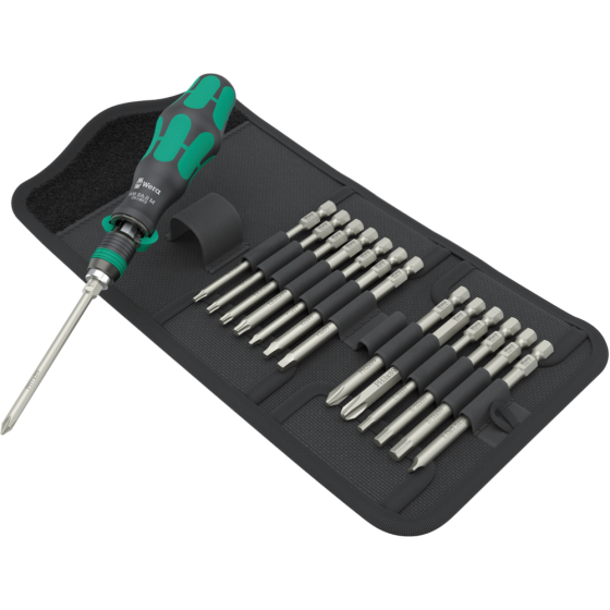 Трещоточна викрутка-бітотримач 1/4" Wera 13-в-1 з подовженими бітами 89мм, 05051061001 Одеса