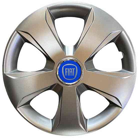 Автомобильные модельные колпаки R15 Fiat (синий) 331 4шт, SJS, серебристые Винница