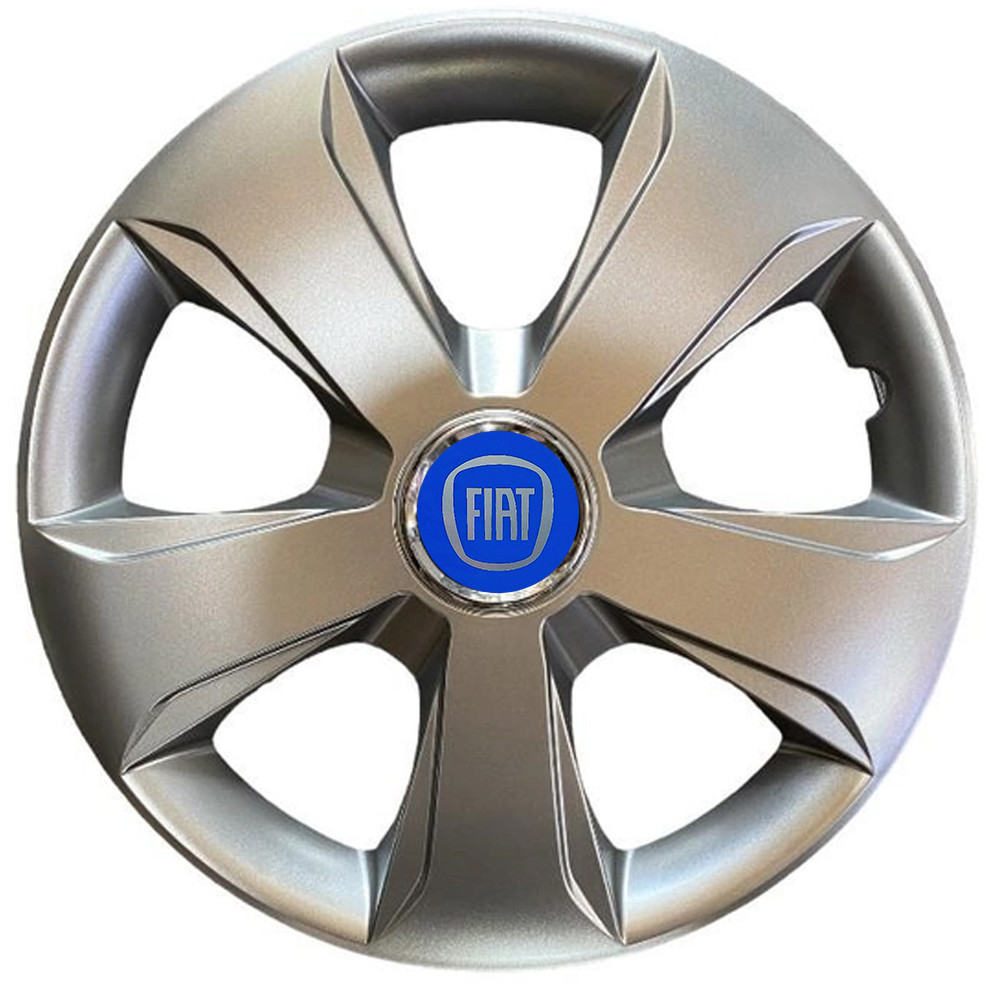 Автомобильные модельные колпаки R15 Fiat (синий) 331 4шт, SJS, серебристые Винница - изображение 1