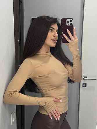 Жіночий модний лонгслів із вирізом для пальчиків мікродайвінг Беж, 42/44 Одеса