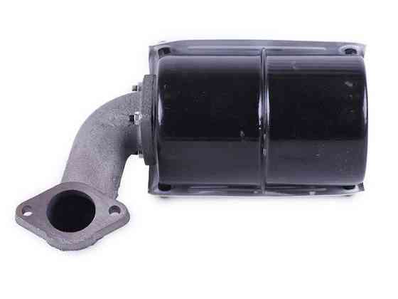 Глушитель с коленом  на дизельный двигатель 195N, под 2 отверстия Мукачево