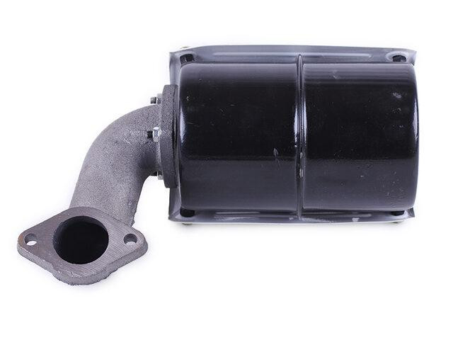 Глушитель с коленом  на дизельный двигатель 195N, под 2 отверстия Мукачево - изображение 2