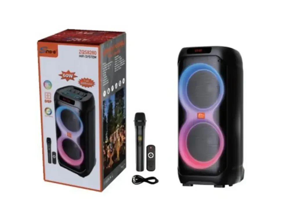 ZQS8280 Портативна Bluetooth колонка, пульт дистанційного керування, мікрофон, стерео звук, USB/TF/FM Одеса - фото 1