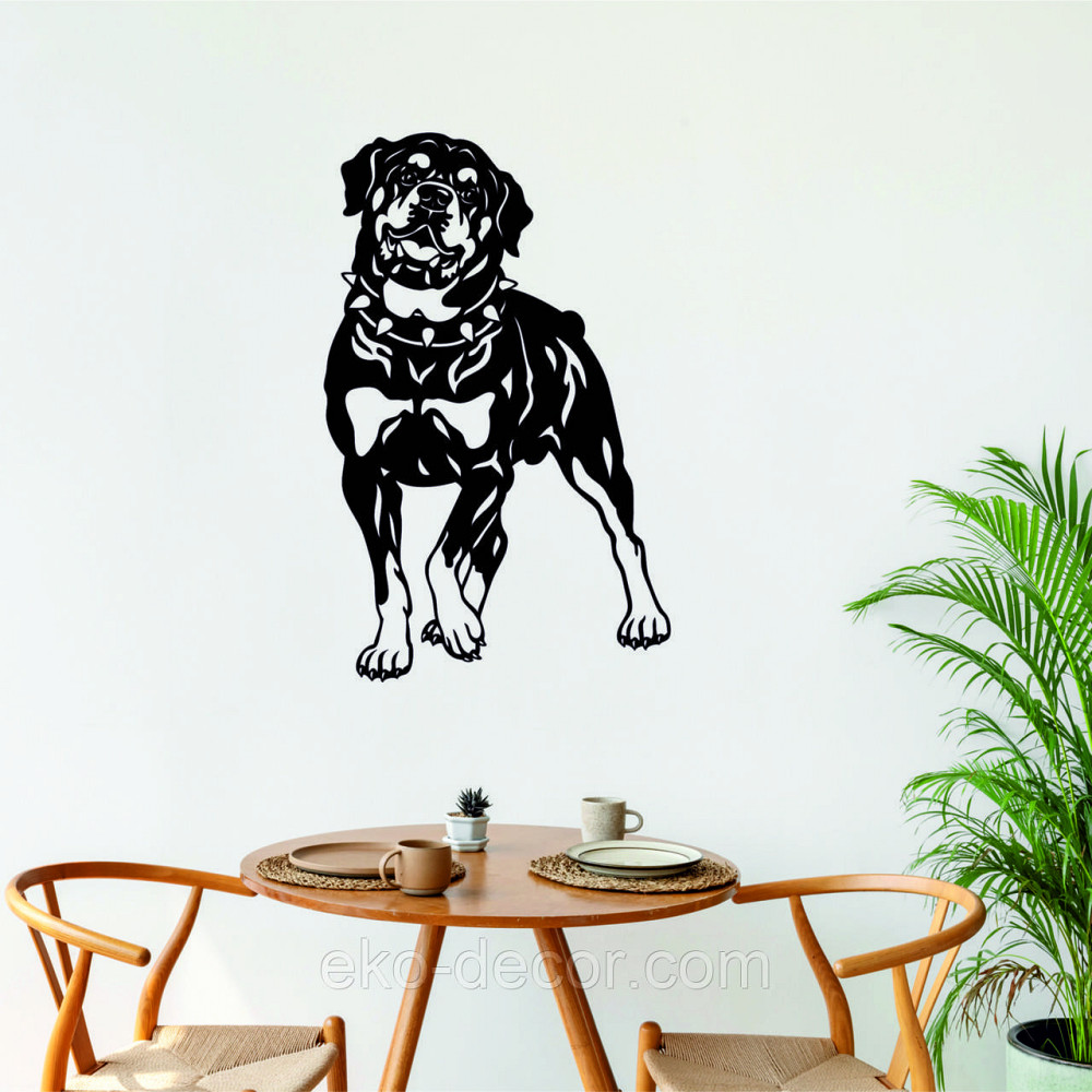 Декоративное настенное Панно «Ротвелер», Декор на стену 90*57 см, Черный Киев - изображение 4