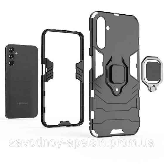 Samsung A14 A145 A146 Противоударный чехол Кольцо (черный) Одесса