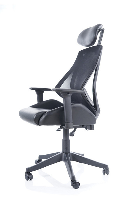 Крісло поворотне Q-406 чорне Дніпро - фото 4