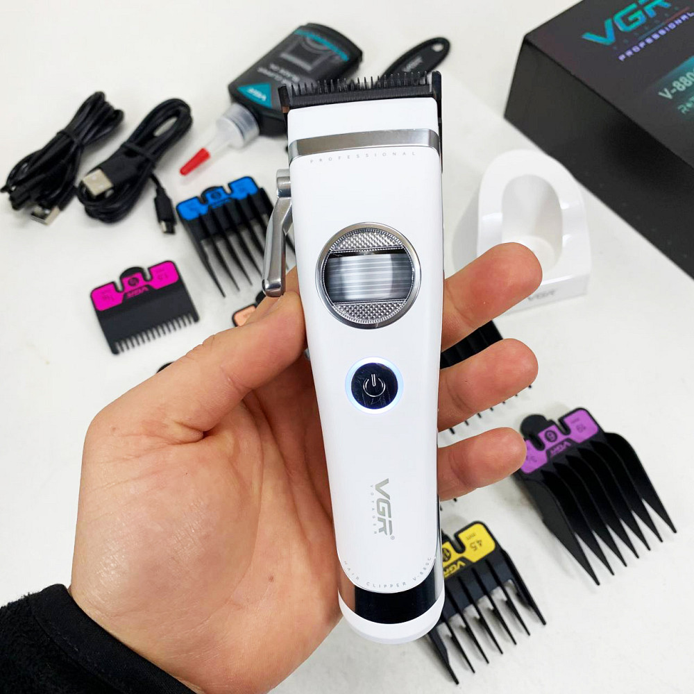 Машинка для різних стрижок акумуляторна, Професійний тример з насадками, Миюча машинка для стрижки HV-79 Львів - фото 10