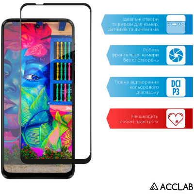 Скло захисне ACCLAB Full Glue MOTO G14 Black (1283126577741) Вінниця - фото 5