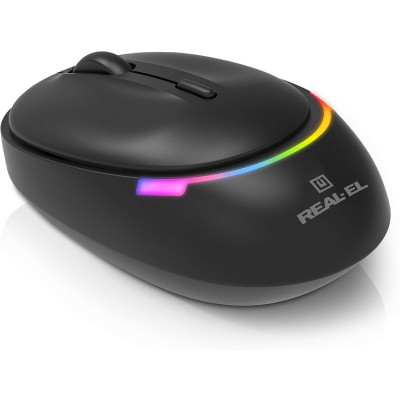 Мышка REAL-EL RM-440W Wireless/Bluetooth Black (EL123200045) Винница - изображение 12