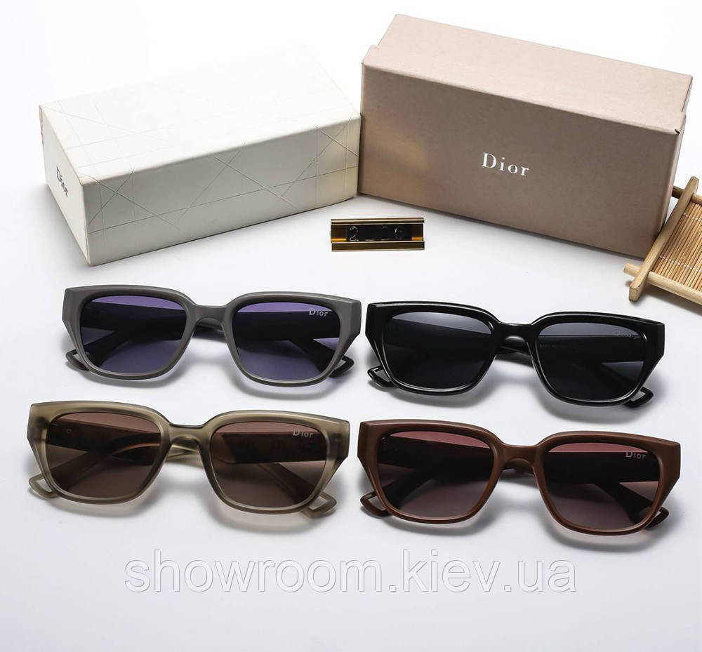 Женские брендовые солнцезащитные очки (5121) коричневые Киев - изображение 3