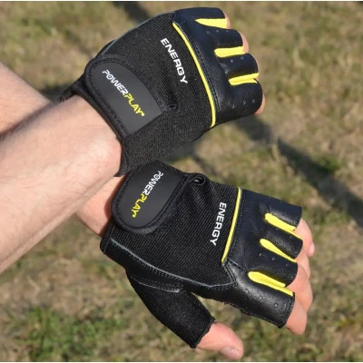 Перчатки для фитнеса PowerPlay 9058 Energy чорно-жовті M (PP_9058_M_Energy) Винница - изображение 8