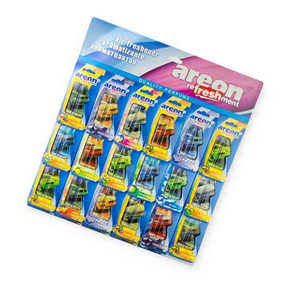 Ароматизатор на зеркало жидкий 8мл areon машинки mix (планшет 18шт) Мукачево