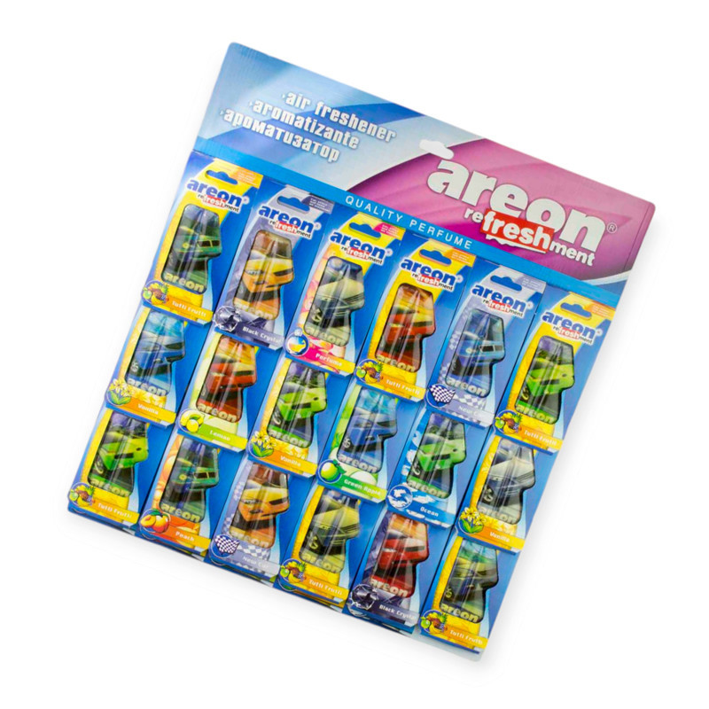 Ароматизатор на зеркало жидкий 8мл areon машинки mix (планшет 18шт) Мукачево - изображение 1