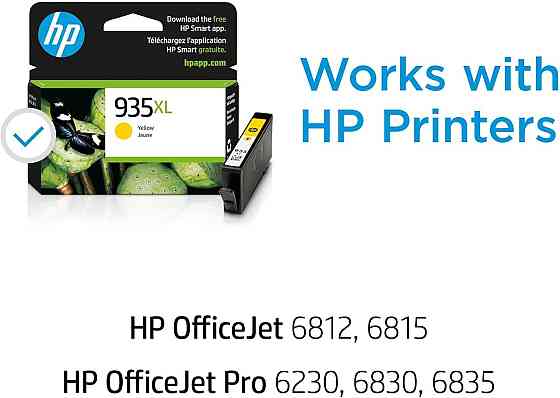 Картридж HP 935XL (C2P26AN) Желтый оригинал High Capacity 825 страниц для OfficeJet Pro 6220/6230/6830 купить Киев