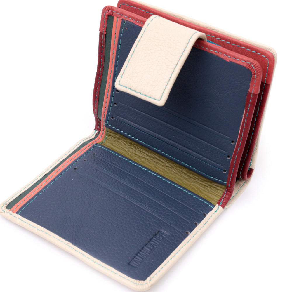 Жіночий гаманець із натуральної шкіри вертикального формату ST Leather 19440 Білий Київ - фото 6